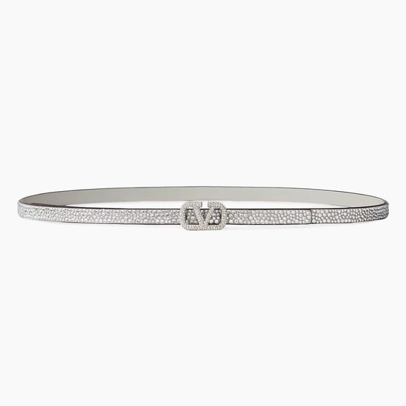 Valentino Garavani Accessories - Valentino Garavani women belt
VLogo Belt With Crystals 10mm excellent condition